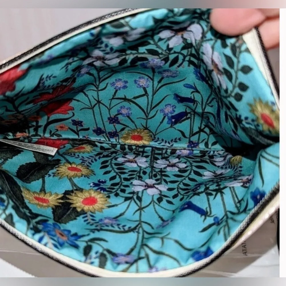 NEW Gucci Beauty Iridescent Floral Lined Cosmetic Bag